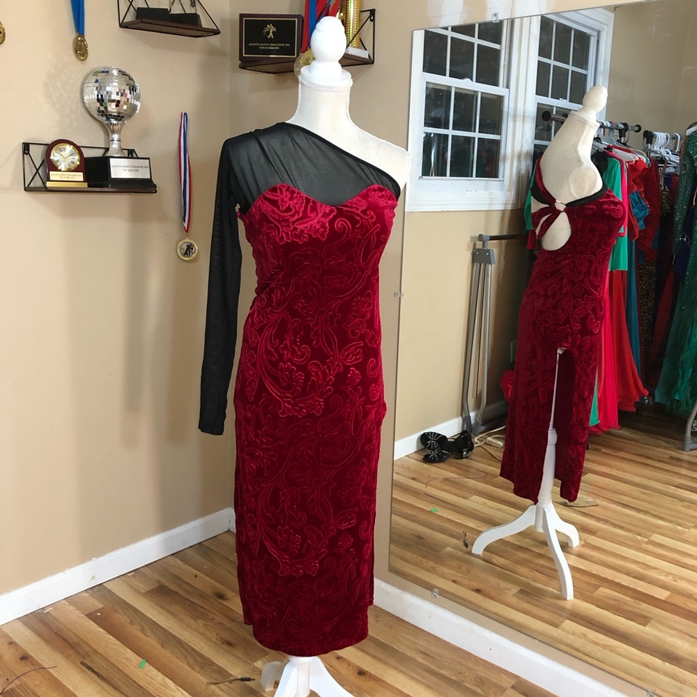 Sexy Velvet Latin Dress